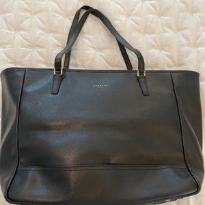 Coach Black Leather Tote